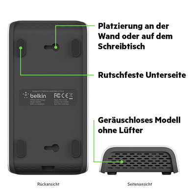 Belkin 10-Port USB-Ladestation,120W, 2,4A pro Port, Weiß