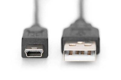 DIGITUS USB 2.0 Anschlusskabel, Typ A - mini B (5pin), 3.0m