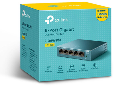 TP-Link LS105G LiteWave 5-Port Gigabit Desktop Switch