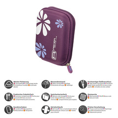 Pedea Hardcase Kameratasche für Kompaktkamera violett