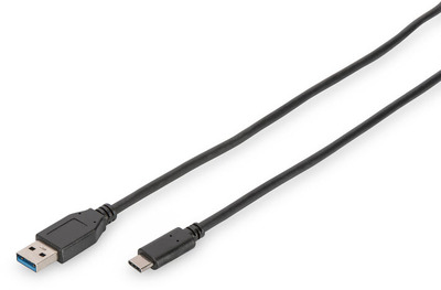DIGITUS USB Type-C™ Anschlusskabel 1.0m, Type-C - A St/St