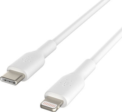 Belkin Lightning/USB-C Kabel PVC, mfi zertifiziert, 1m, weiß