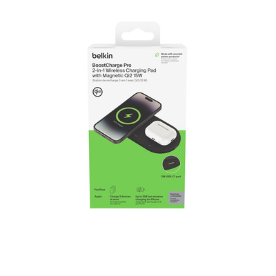 Belkin BOOST CHARGE PRO 2in1 Ladepad Qi2 15 Watt, schwarz
