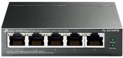 TP-Link TL-SG105PE 5-Port Gigabit (4x PoE+) L2 Smart Switch