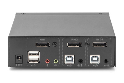 DIGITUS KVM Switch, 2x1  DP, DP Out,USB