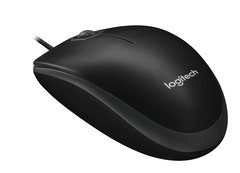 Logitech B100 optische USB-Maus, schwarz-grau