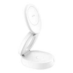 Belkin magnetische 2-in-1-Ladestation mit Qi2, 15W, weiss
