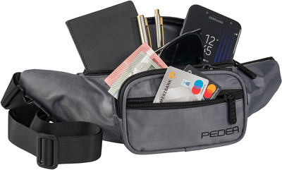 PEDEA Gürteltasche "TREND" Gr. M, grau *