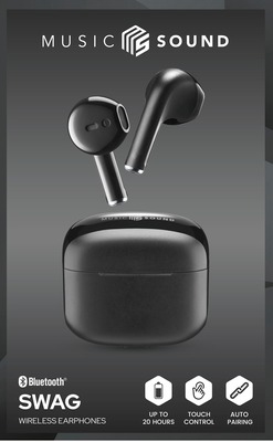 Cellularline SWAG Schwarz, Bluetooth, Kopfhörer, 20Stunde(n) Akkulaufzeit