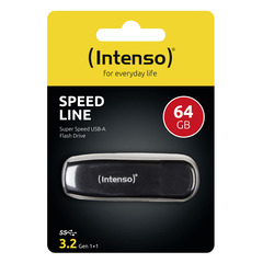 Intenso Speicherstick Speed Line USB 3.2 Gen 1x1 64GB Schwarz