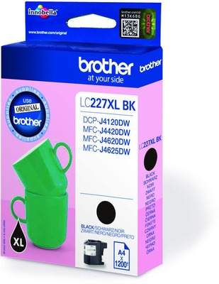 Brother Tintenpatrone LC-227XLBK Schwarz (ca. 1200 Seiten)