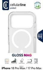 Cellularline Gloss MagSafe Case MAG iPhone 18 Pro Max Transp.