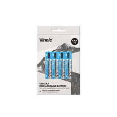 Vinnic Rechargeable Akku AAA USB Type-C, 4pcs