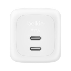 Belkin 67W Dual USB-C Ladegerät Power Delivery und PPS, white