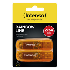 Intenso USB Flash Drive 2.0 64GB Rainbow Line double pack