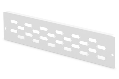 DIGITUS Adapterplatte für DN-96800M-2, grau  12x SC-DX, LC-QD