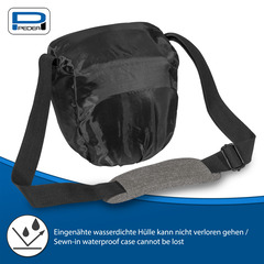 PEDEA Kameratasche GR. M FASHION Foto Tasche, hellgrau