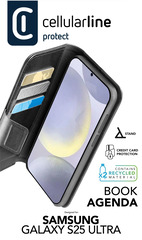 Cellularline Book Agenda 2 Case für Samsung S25 Ultra Black