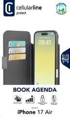 Cellularline Book Agenda 2 Case iPhone Air Black