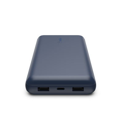Belkin BOOST CHARGE Powerbank, 20.000mAh 15W, USB-A & -C, blue