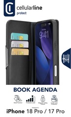Cellularline Book Agenda 2 Case iPhone 18 Pro Black