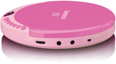 LENCO CD-011 tragbarer CD-Player, rosa