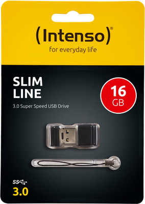 Intenso Speicherstick USB 3.0 Slim Line 16GB Schwarz