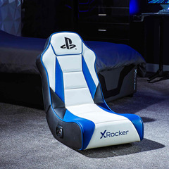 XROCKER Gaming Bodensessel GEIST 2.0 PlayStation 2LS weiß blau