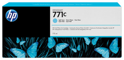 HP 771C Cyan hell DesignJet Druckerpatrone, 775 ml