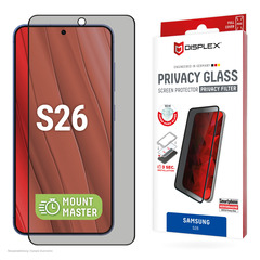 DISPLEX Privacy Glass Samsung Galaxy S26 MM-Montagehilfe