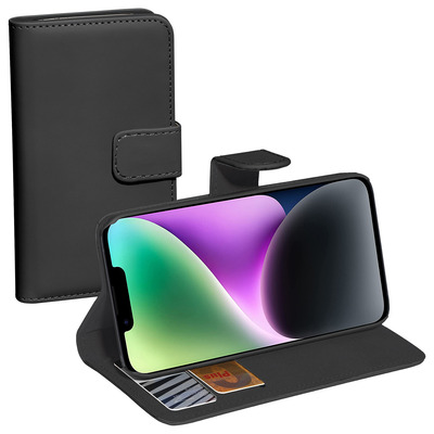 PEDEA Book Cover Classic für iPhone 14, schwarz