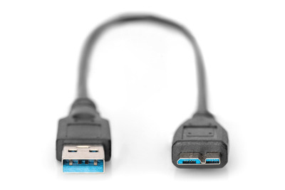 DIGITUS USB 3.0 Anschlusskabel, USB A - Micro USB BSt/St,0.25m