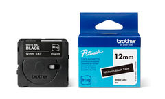 Brother Schriftband BTAG-335 Weiß auf Schwarz 12 mm x 4 m
