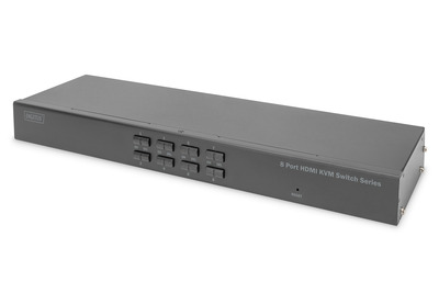 DIGITUS Desktop 8 Port HDMI KVM Switch Single View