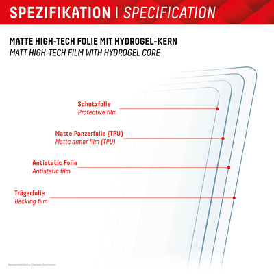 DISPLEX Schutzfolie PRO Cut Matt Anti-Reflex 7"/10 Stück