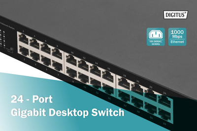 DIGITUS 24 -Port Gigabit Netzwerk Switch