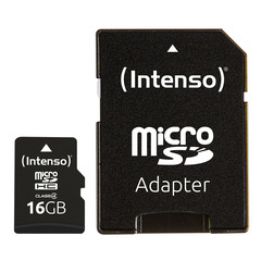 Intenso 16GB microSDHC Class 4 + SD-Adapter