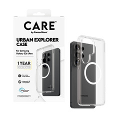 CARE Urban Explorer Case Clear w. White Qi Galaxy S26 Ultra
